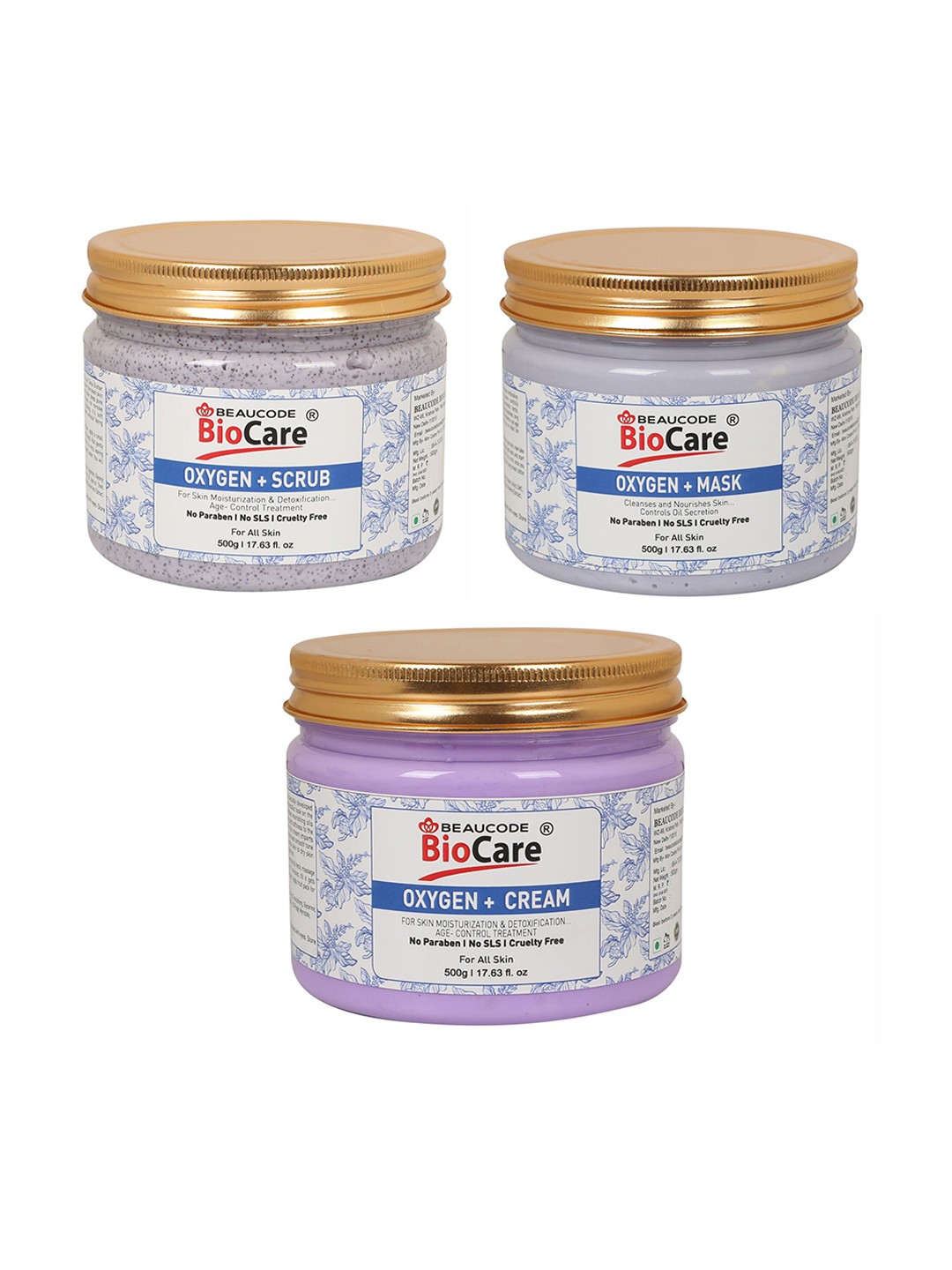 

BEAUCODE BIOCARE Oxygen+ Facial Kit for All Skin Types - 1500 g, Purple