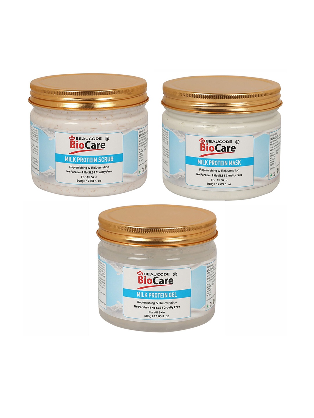 

BEAUCODE BIOCARE Milk Protein Facial Kit for All Skin Types - 1500 g, Blue