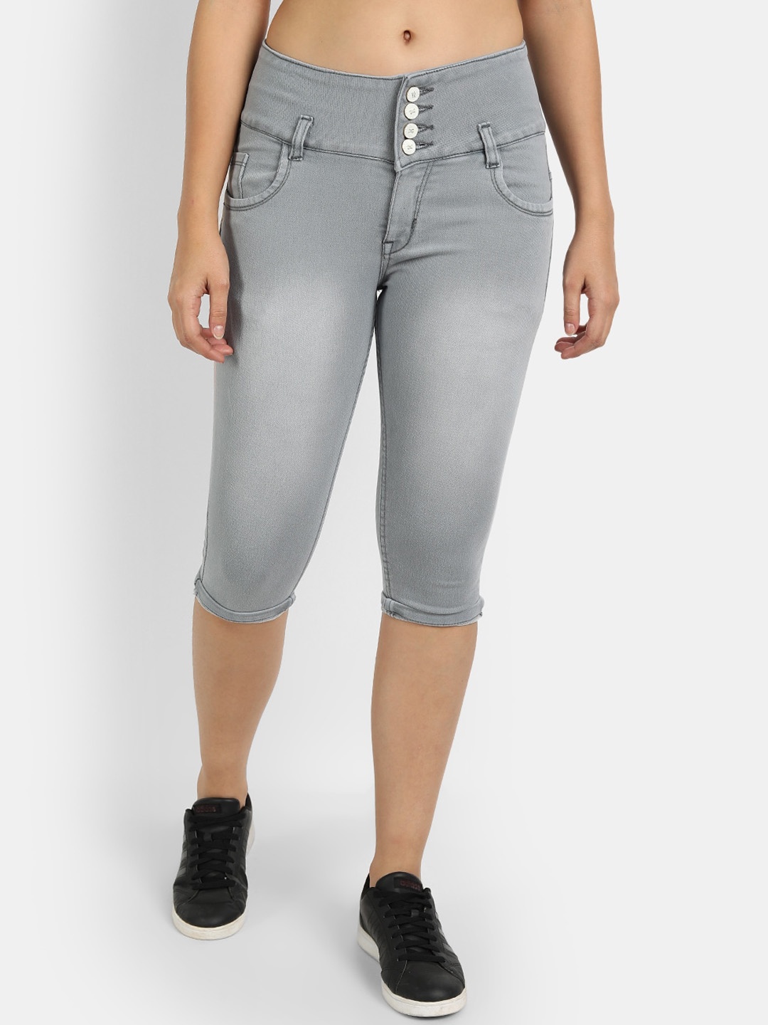 

BROADSTAR Women Grey Capris