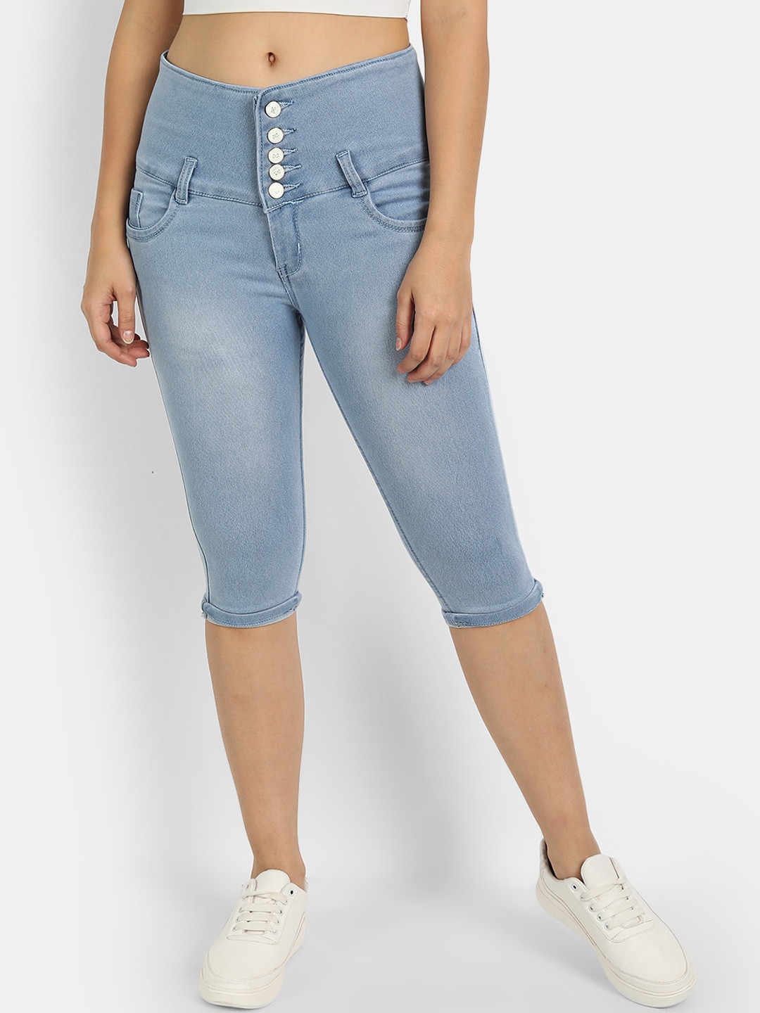 

BROADSTAR Women Blue Capris