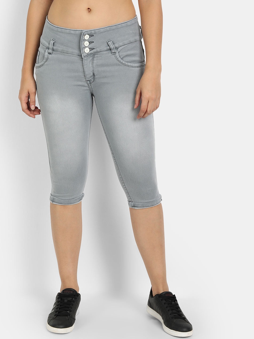 

BROADSTAR Women Grey Capris