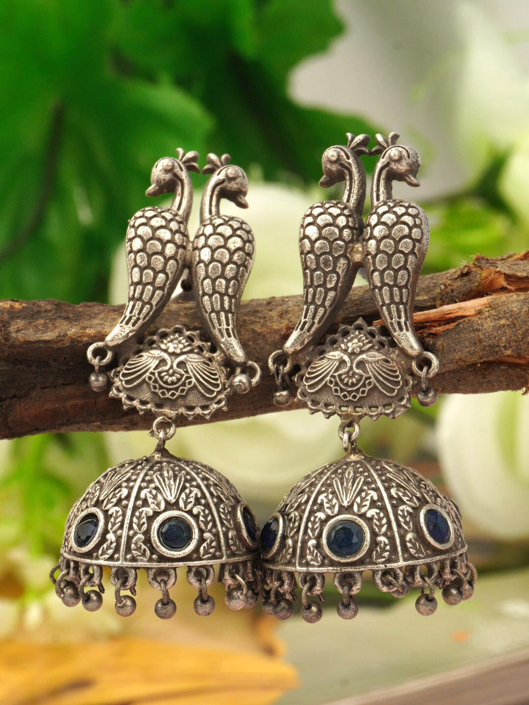 

Urmika Black Classic Jhumkas Earrings