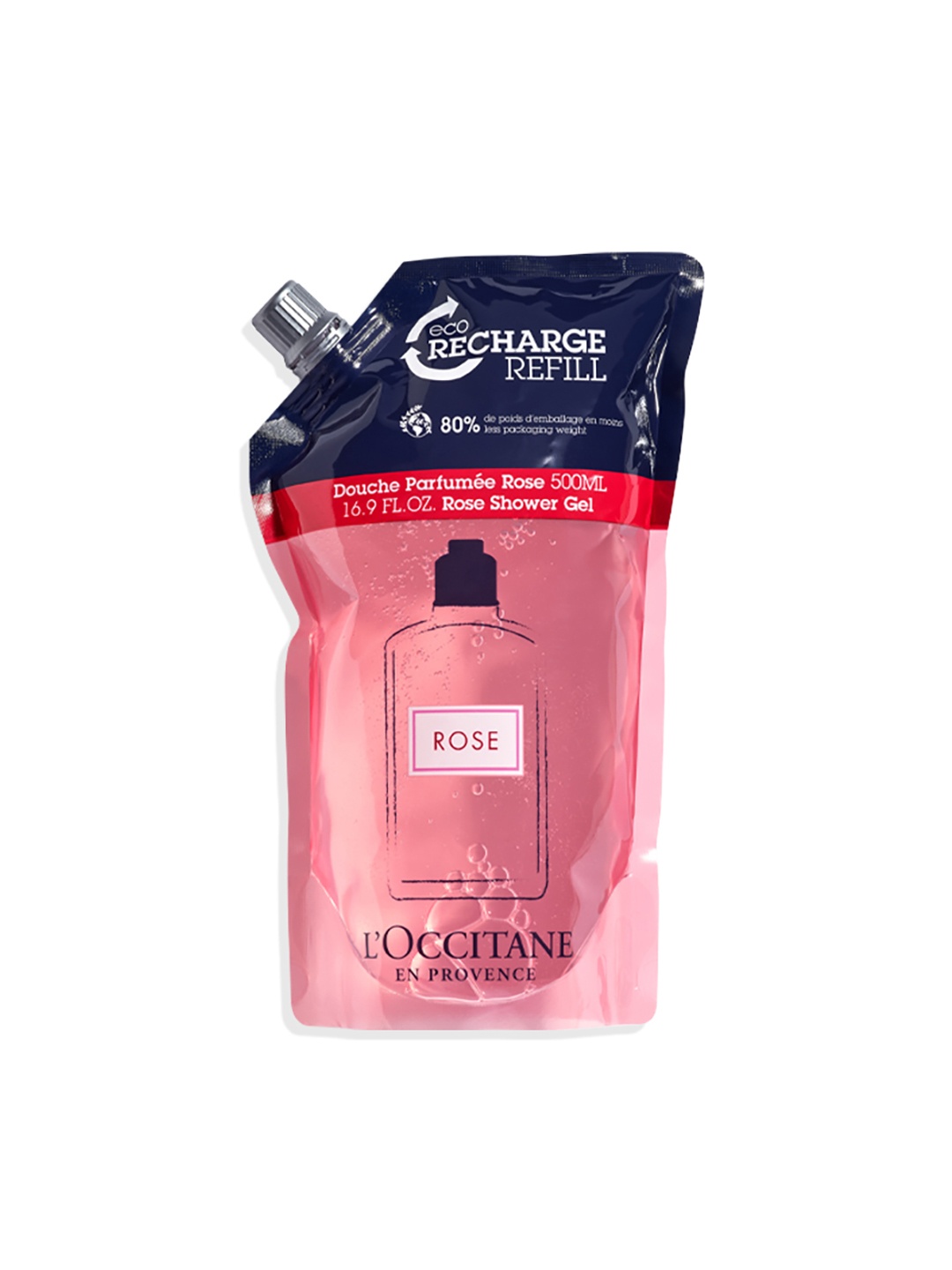 

LOccitane en Provence Rose Shower Gel Refill-500 ML, Pink