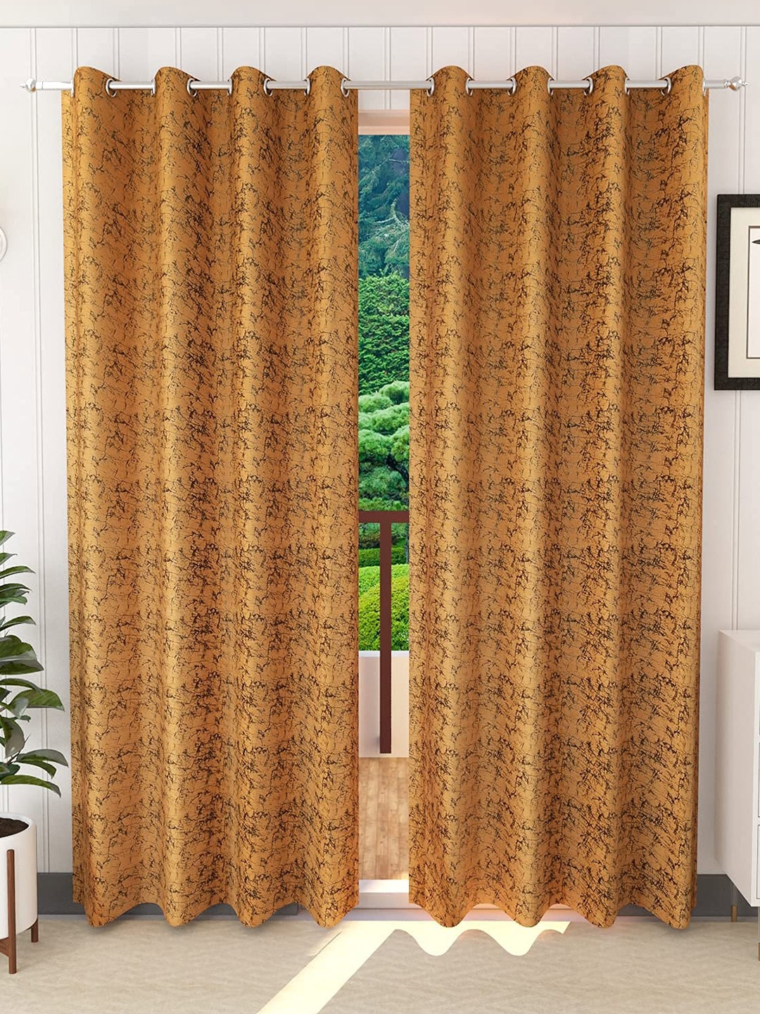 

JARS Collections Brown Set of 2 Room Darkening Window Curtain