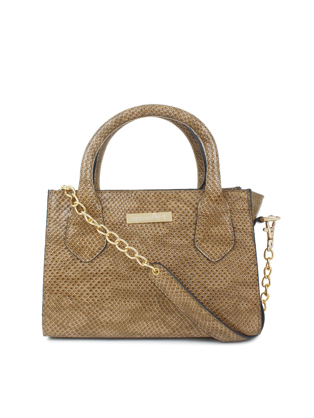 

Spice Art Women Beige Textured PU Handheld Bag with Quilted