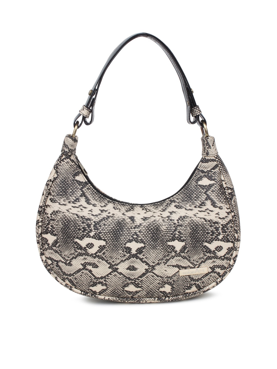 

Spice Art Black Animal Printed PU Half Moon Shoulder Bag