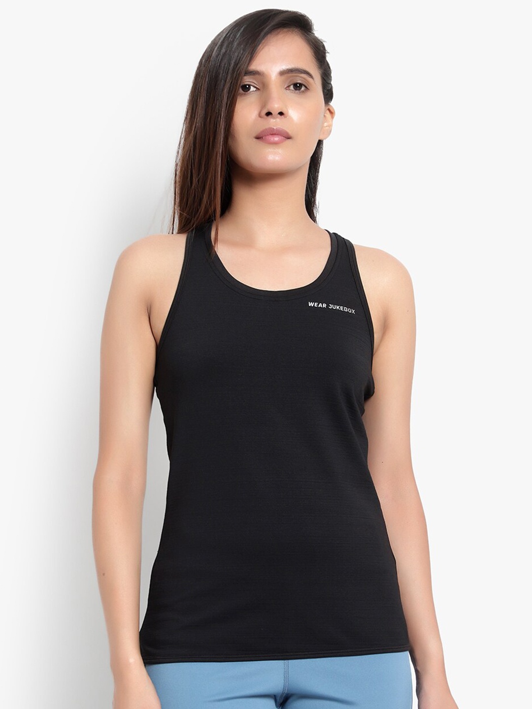 

Wearjukebox Women Black Tank Top