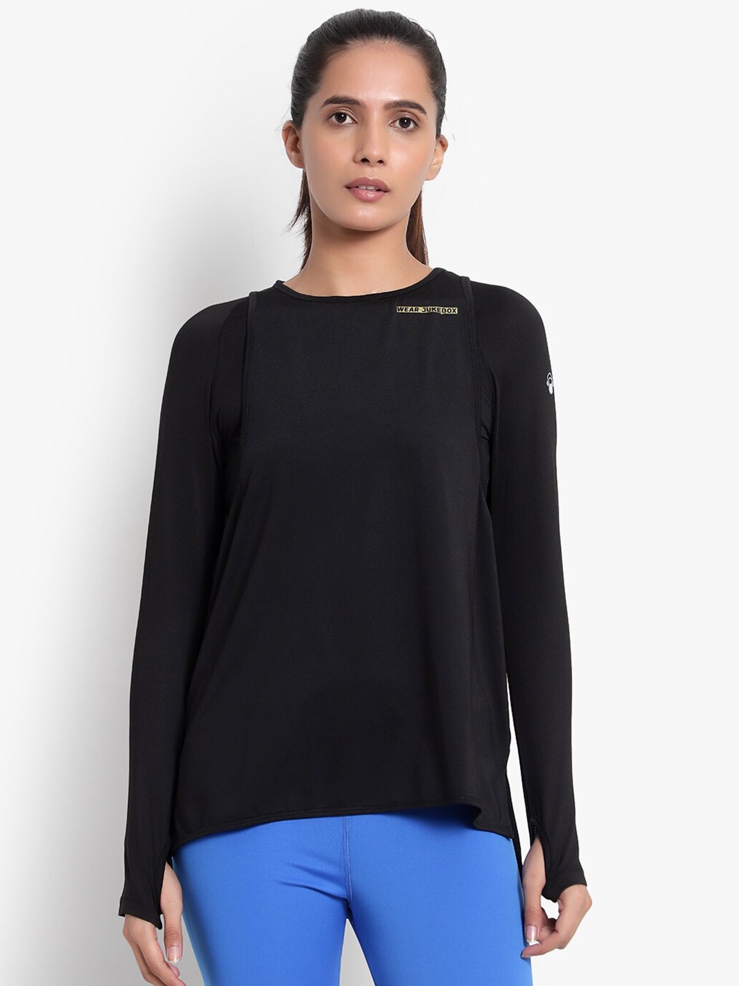 

Wearjukebox Women Black T-shirt