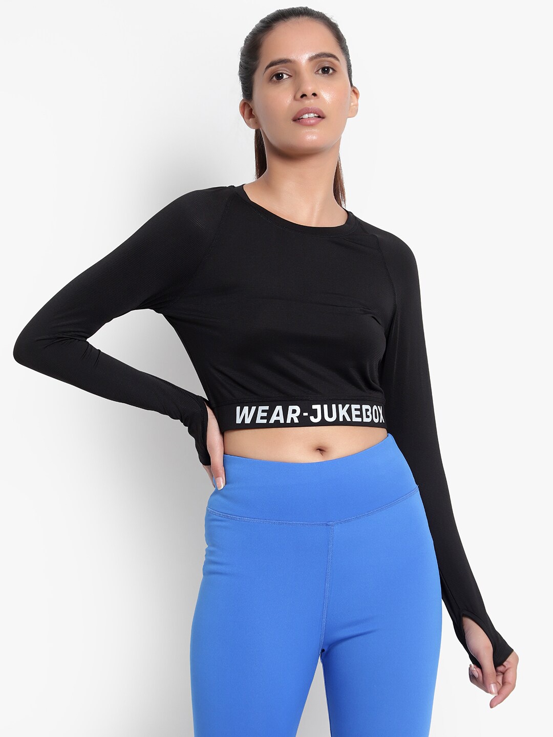 

Wearjukebox Women Black Printed T-shirt