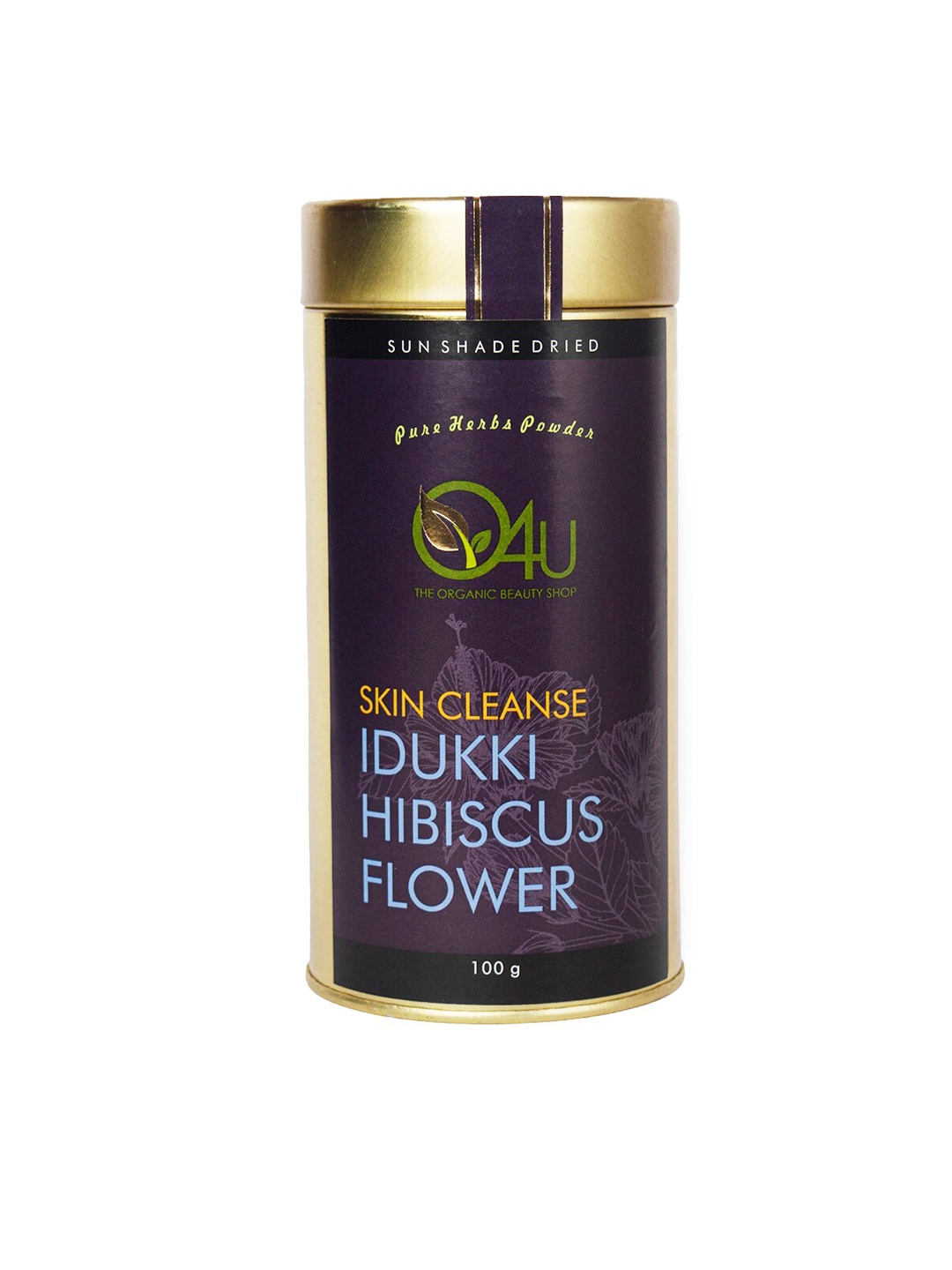 

O4U Sun Shade Dried Skin Cleanse Idukki Hibiscus Rosa-Sinensis Flower Powder - 100 g, Purple