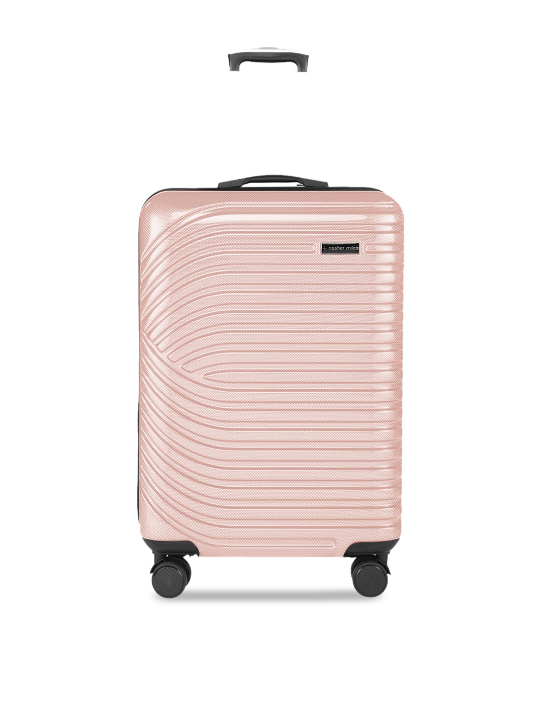 

Nasher Miles Rose Gold 4 Wheels 360-Degree Rotation Hard Cabin Trolley Bag