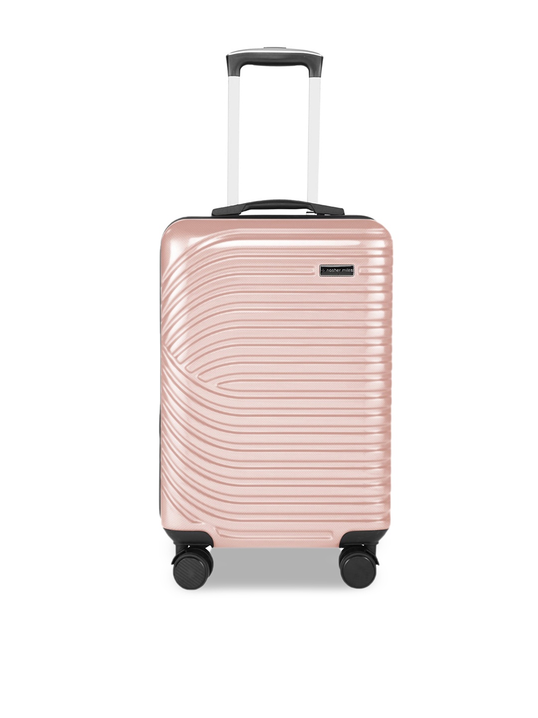 

Nasher Miles Rose Gold 4 Wheels 360-Degree Rotation Hard Cabin Trolley Bag