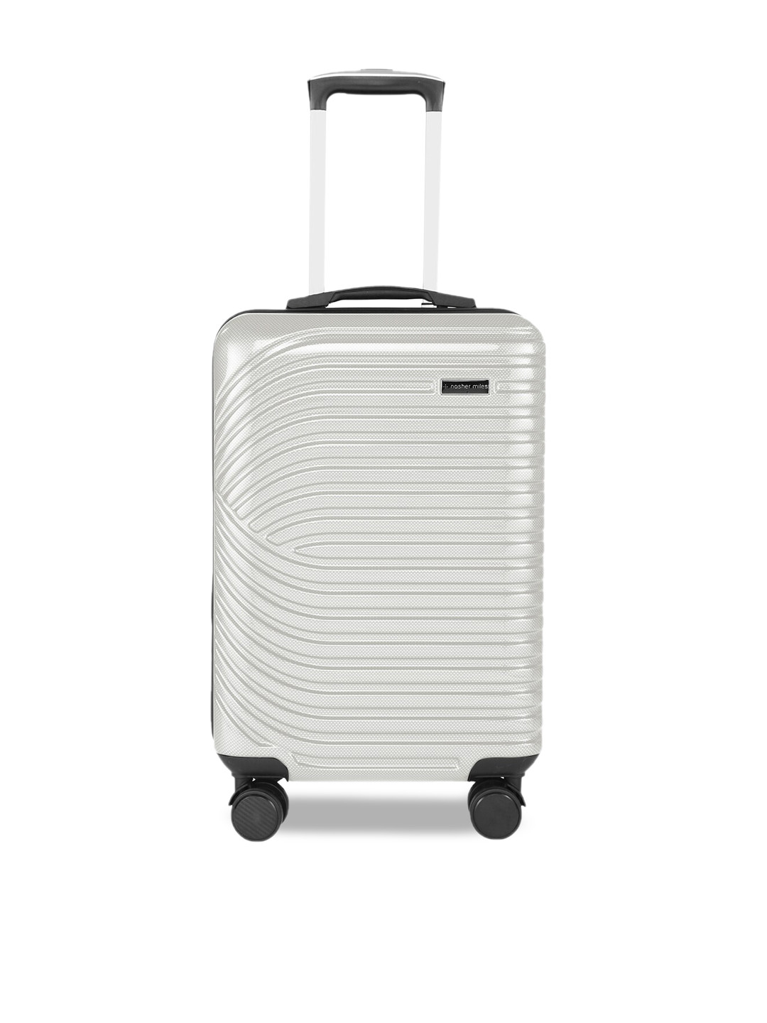 

Nasher Miles White Textured Medium Hard Sided Trolley Suitcase