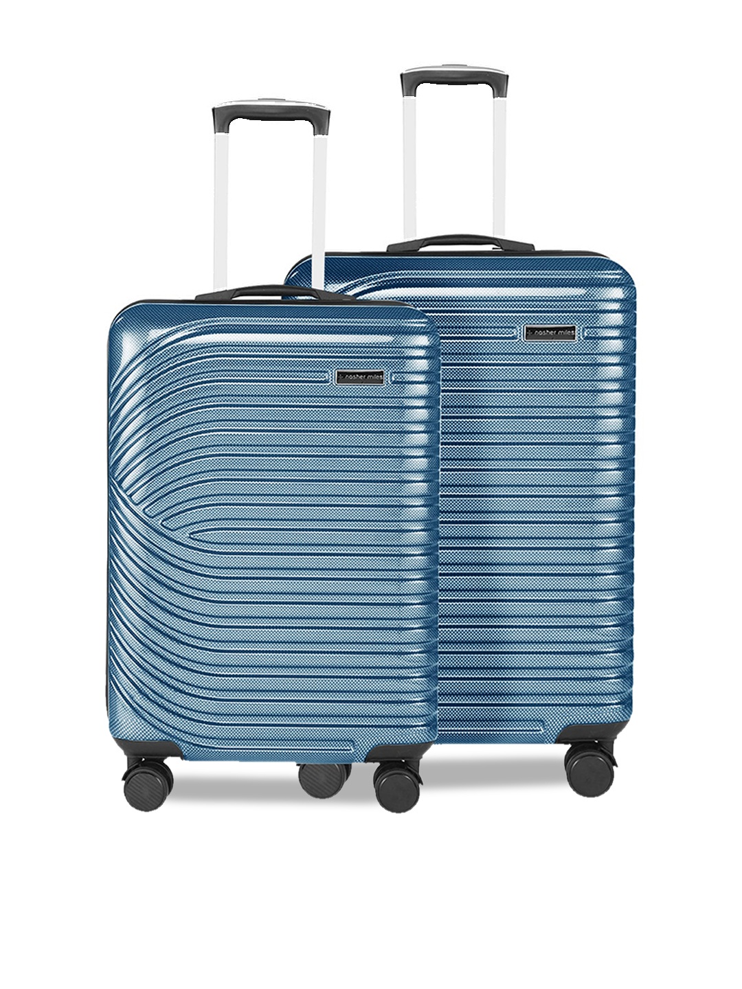 

Nasher Miles Set Of 2 Blue Textured Hard-Sided Trolley Bags