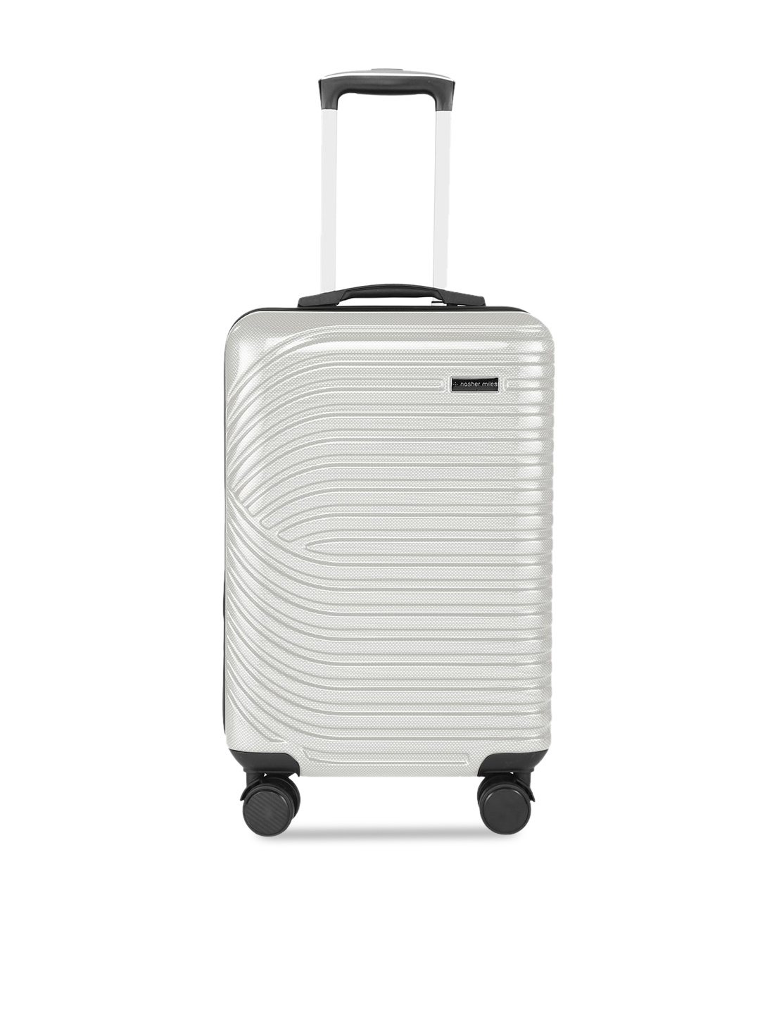 

Nasher Miles White Solid Hard-Sided Cabin Trolley Suitcase