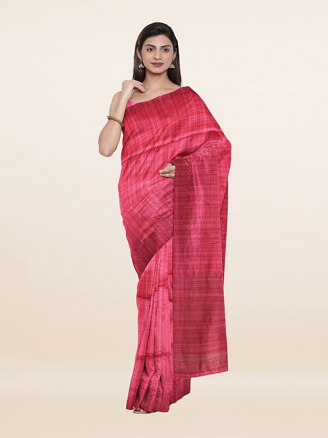 

Pothys Pink Woven Design Saree