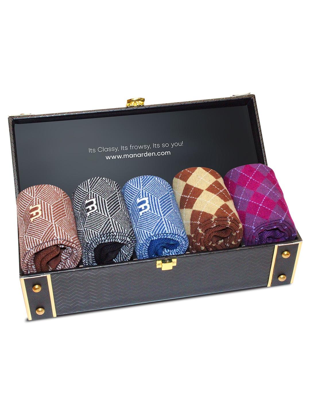 

Man Arden Men Pack of 5 Multi-Coloured Patterned Cotton Socks