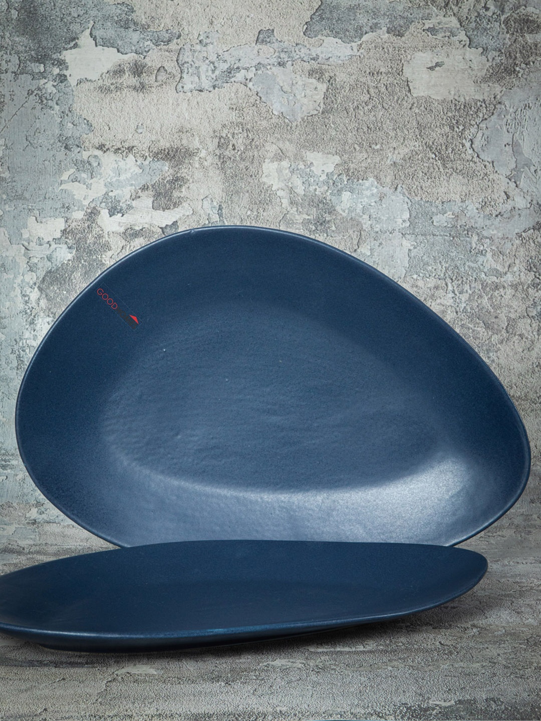 

GOODHOMES Set Of 2 Blue Solid Serveware