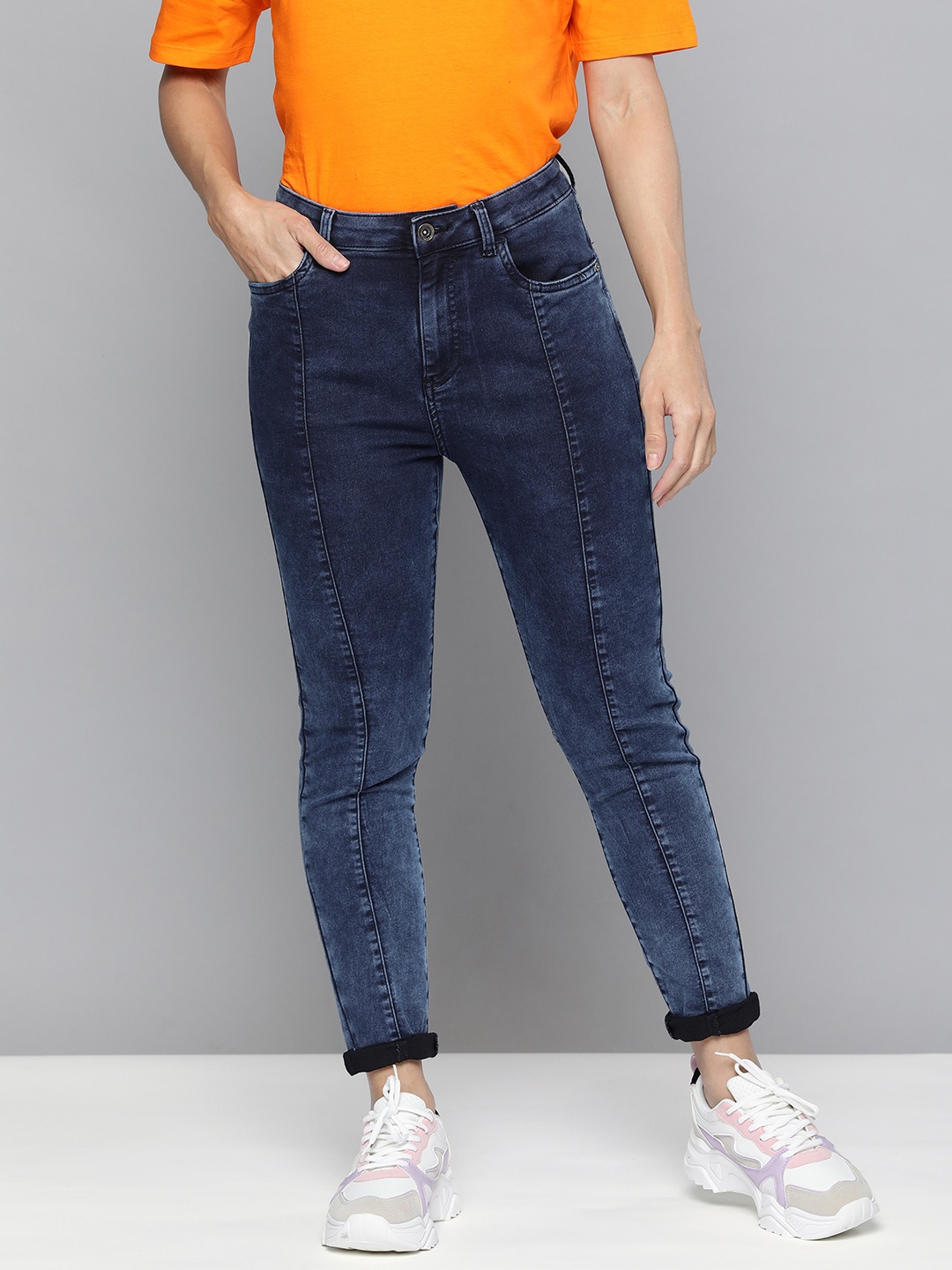 

Flying Machine Women Blue Veronica Skinny Fit High-Rise Light Fade Stretchable Jeans