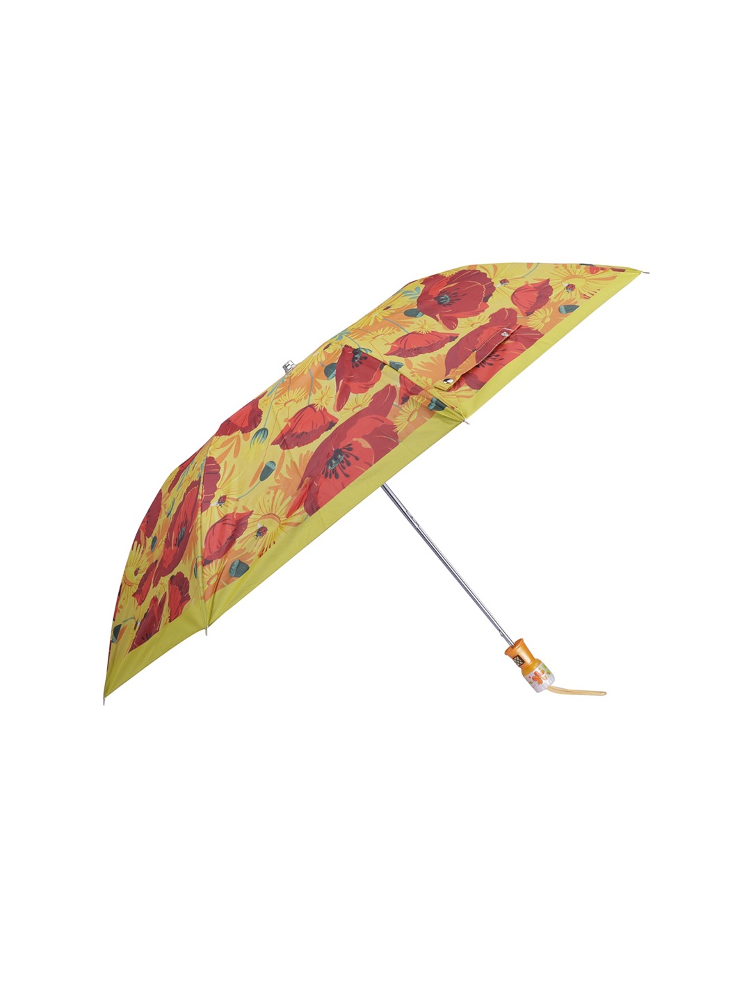 

THE CLOWNFISH Yellow & Red Printed 2-Fold Umbrella