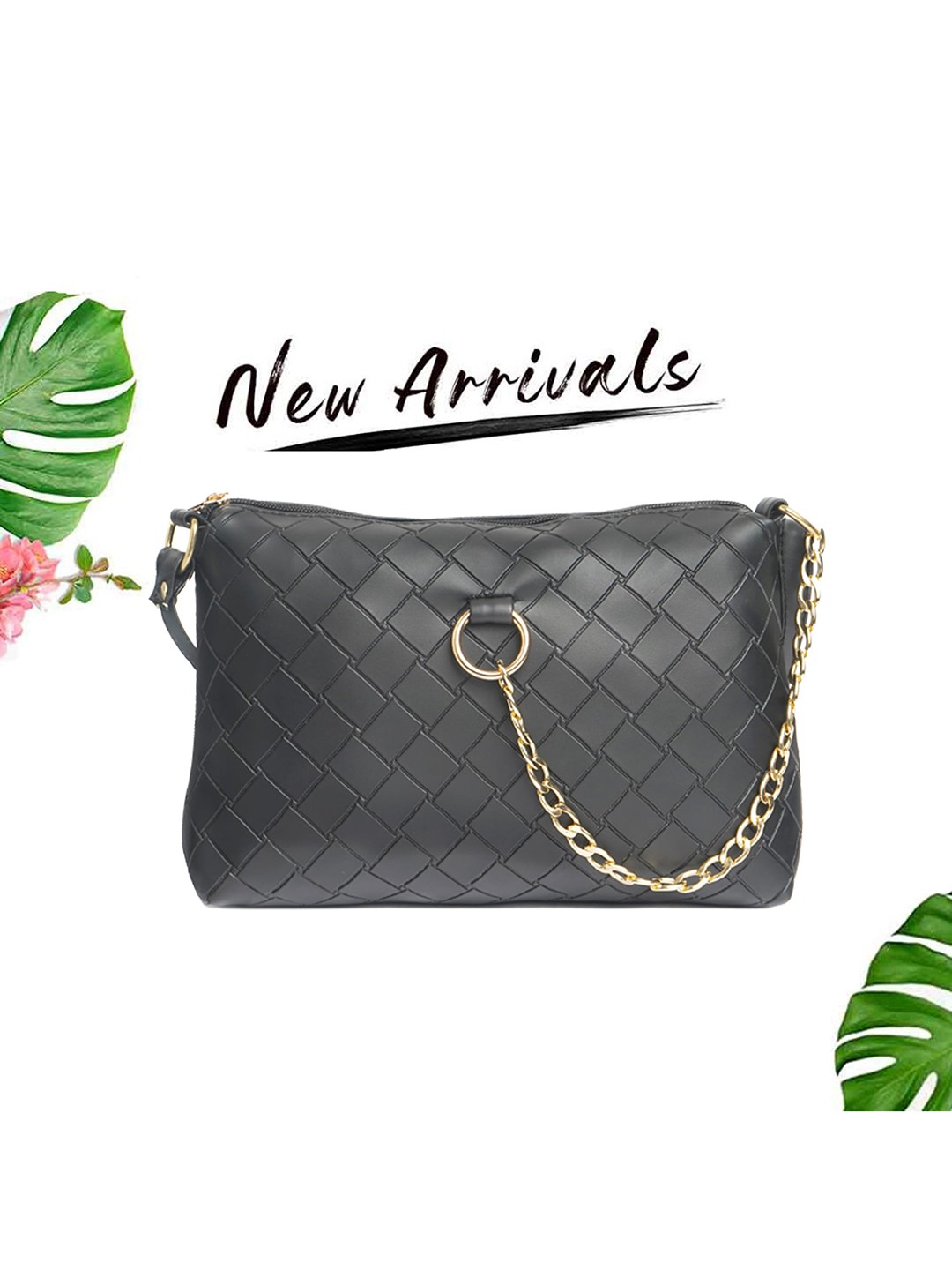 

LEKHX Black PU Shopper Hobo Bag with Quilted
