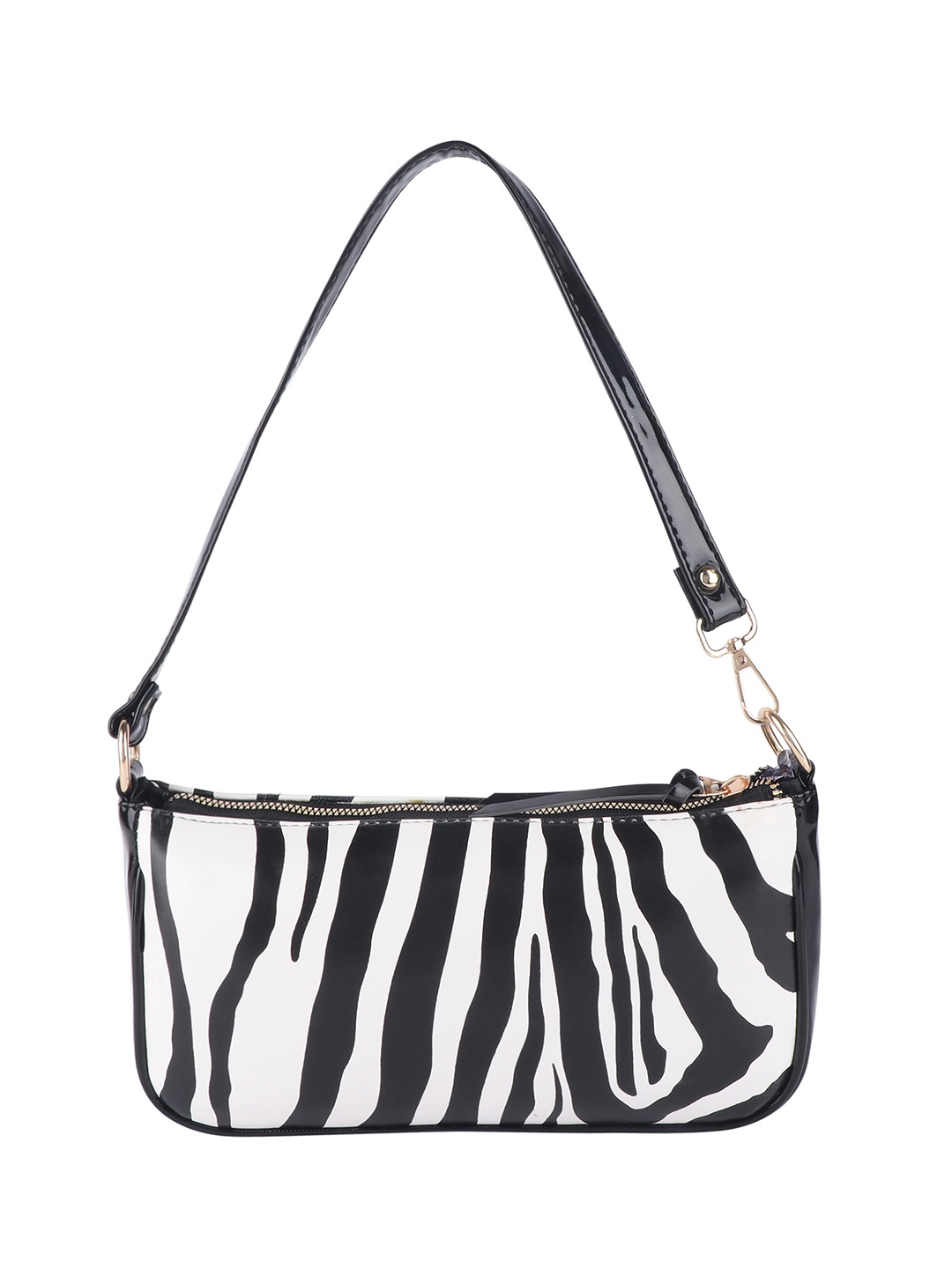 

LEKHX Women Black PU Structured Shoulder Bag