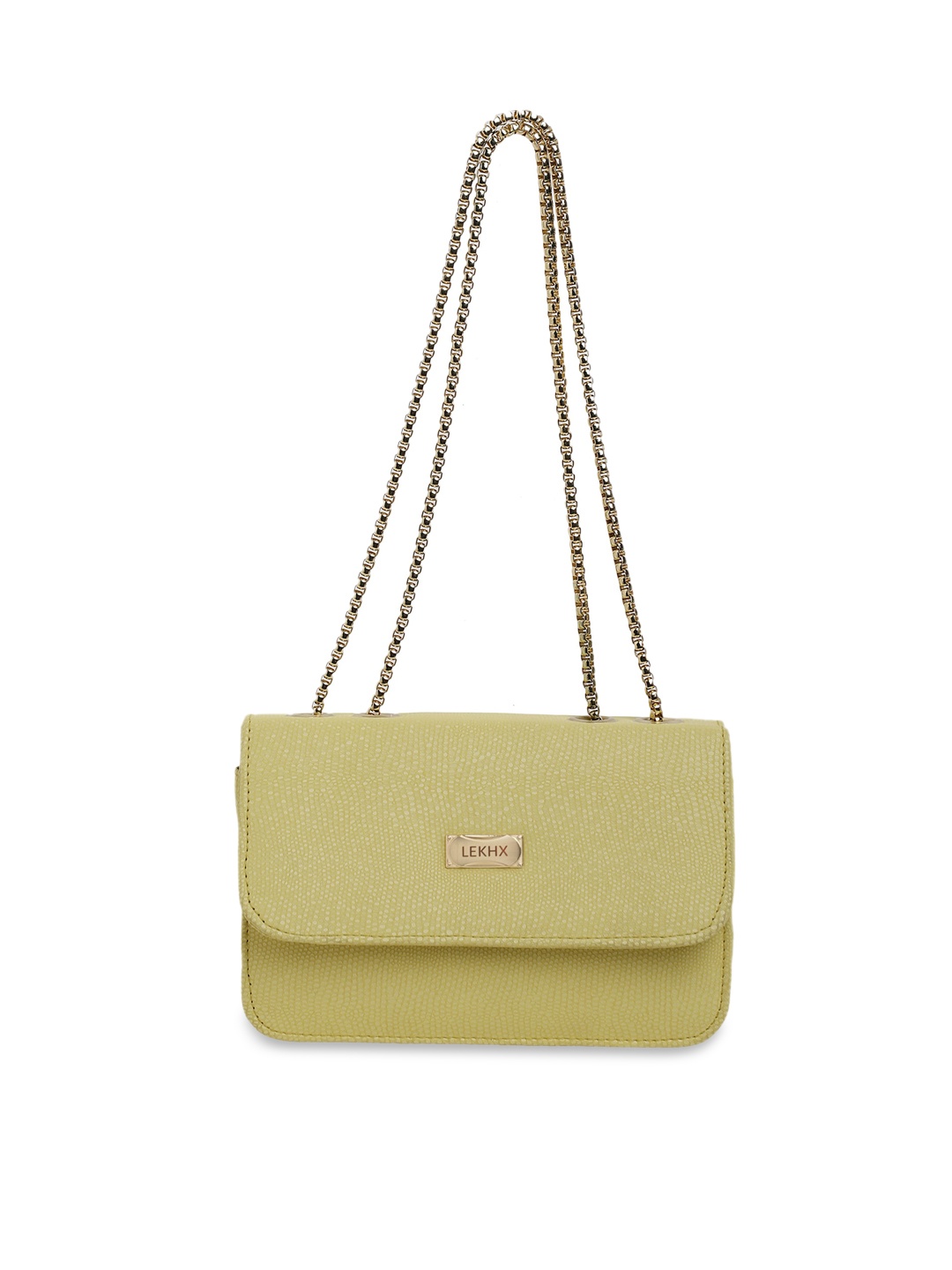 

LEKHX Women Olive Green Textured PU Shoulder Bag with Quilted