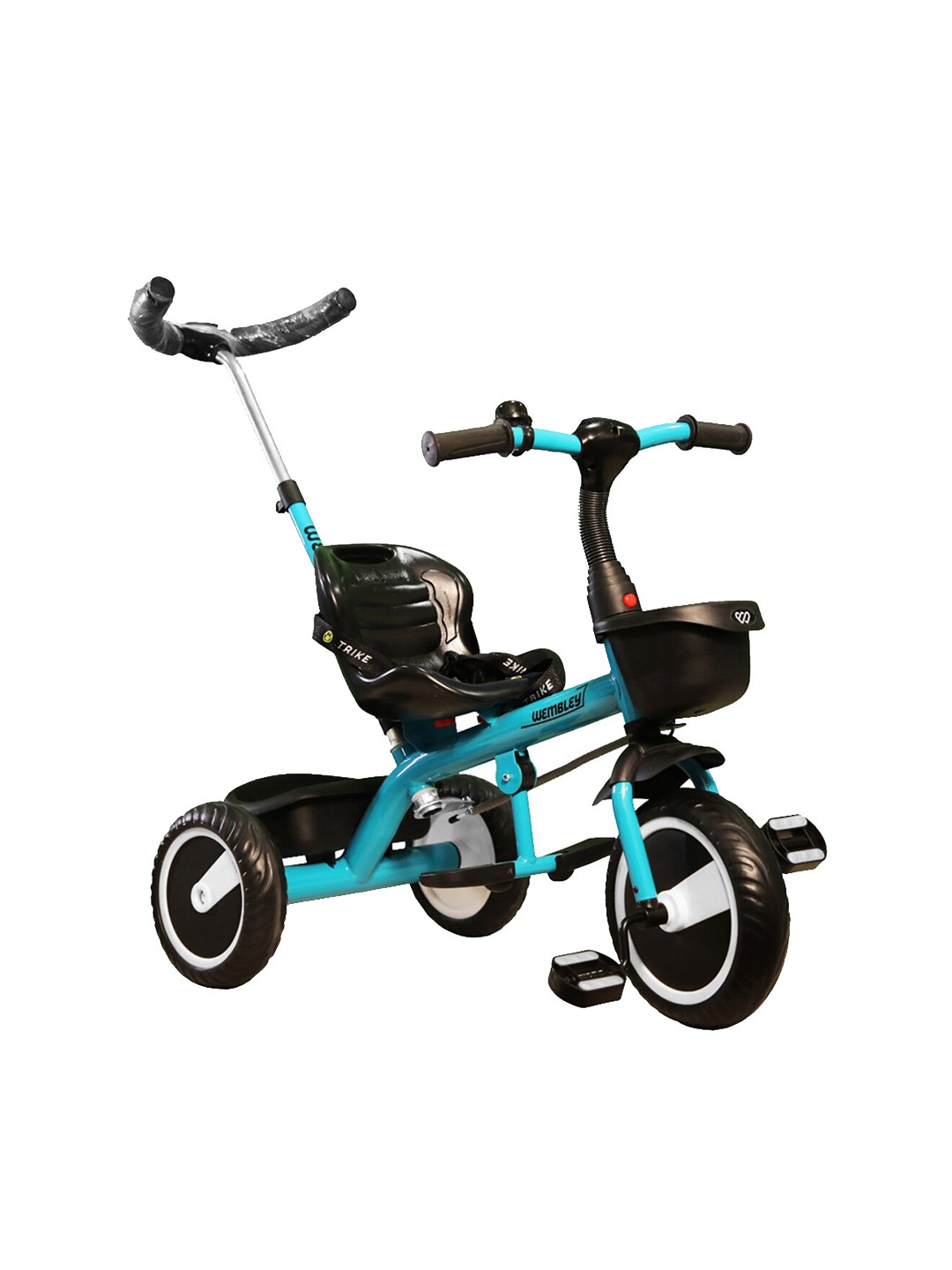 

Wembley Toys Kids Black & Green Tricycle With Parental Handle