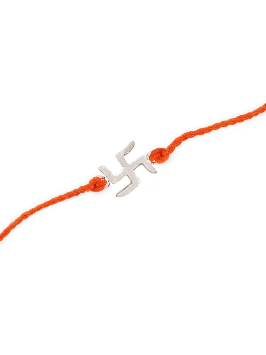

ahilya Men Silver Swastik Rakhi
