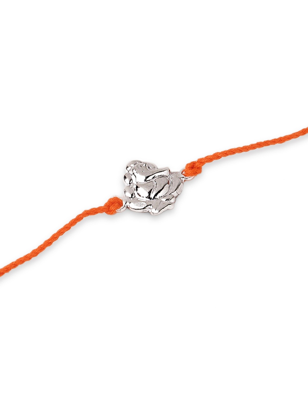 

ahilya Men 92.5 Sterling Silver Silver Ganapati Rakhi