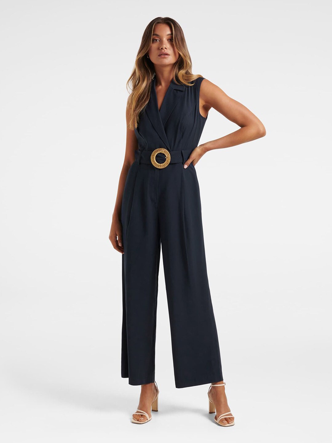 

Forever New Navy Blue Basic Jumpsuit