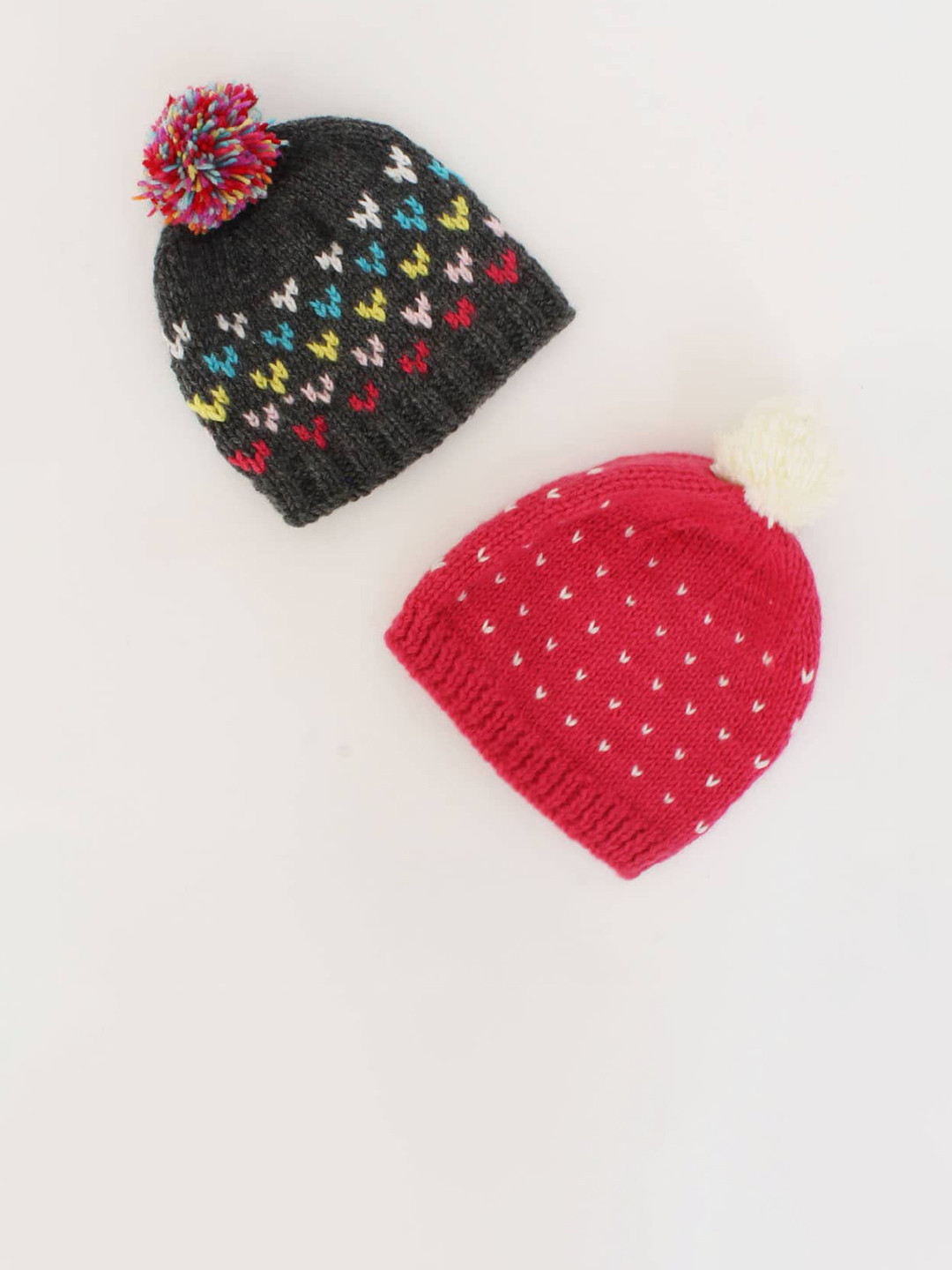

Woonie Unisex Kids Pink Caps
