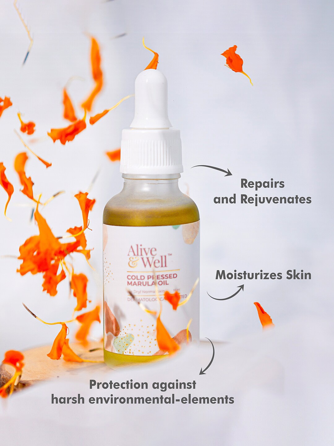 

Alive & Well Marula Face Oil 30ml, Mustard