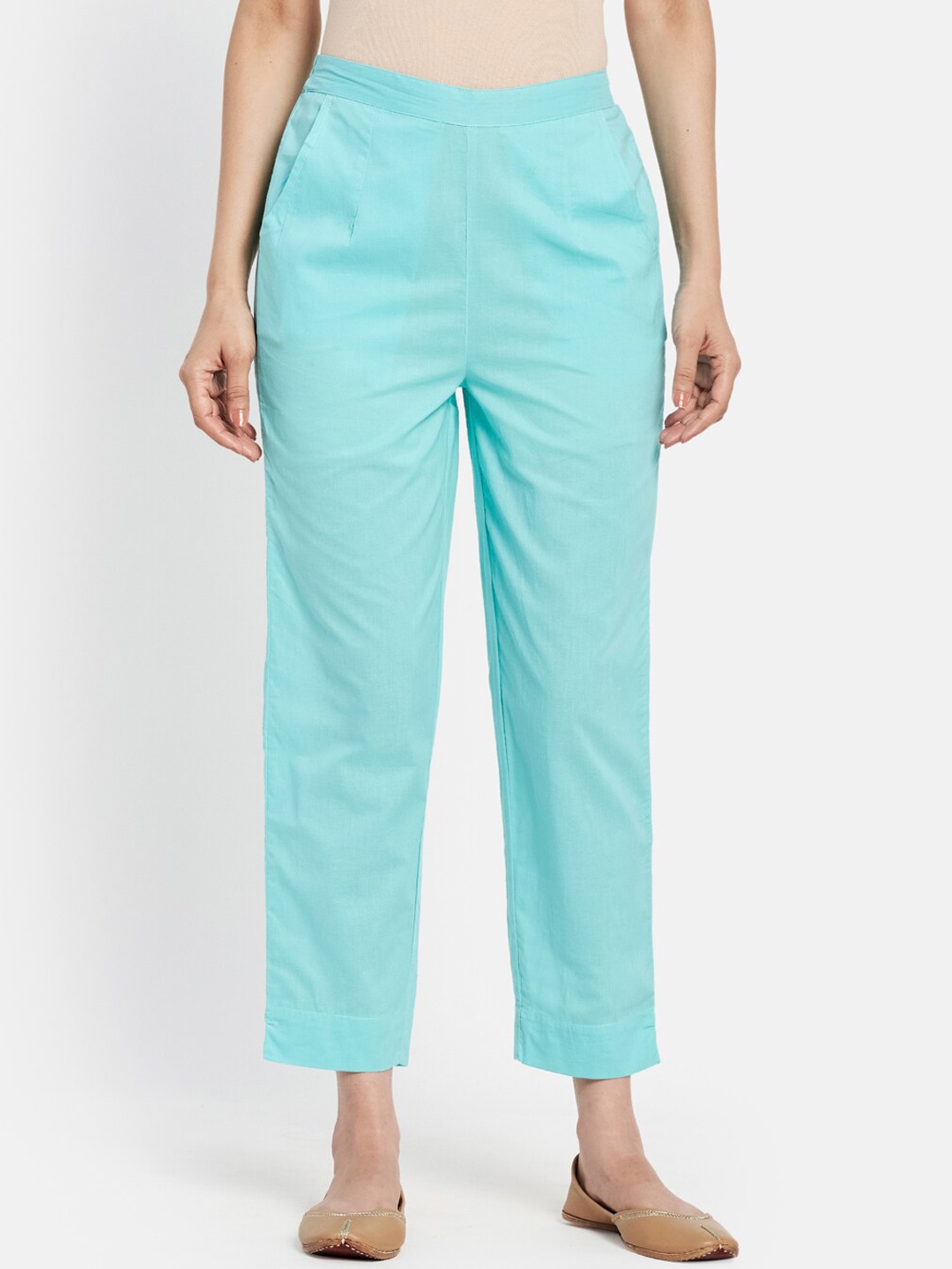 

Fabindia Women Blue Trousers