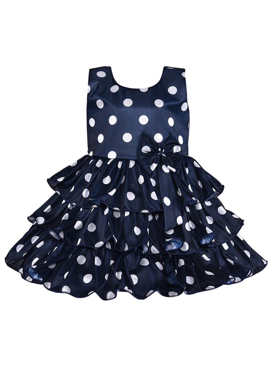 

Wish Karo Girls Navy Blue Satin Dress