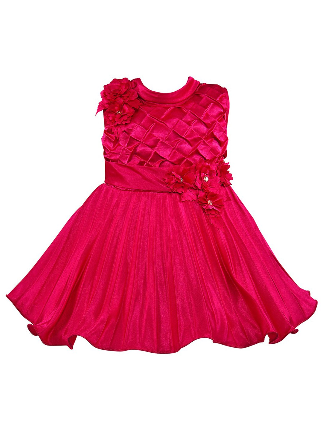 

Wish Karo Girls Pink Satin Dress