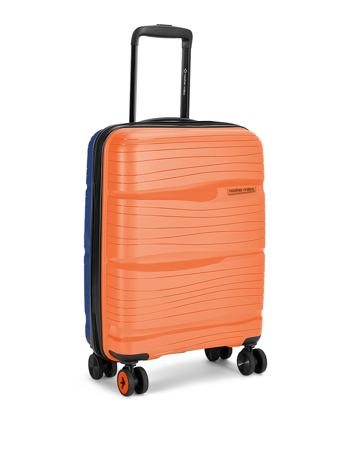 

Nasher Miles Orange Textured Hard-Sided Polypropylene Cabin Trolley Bag