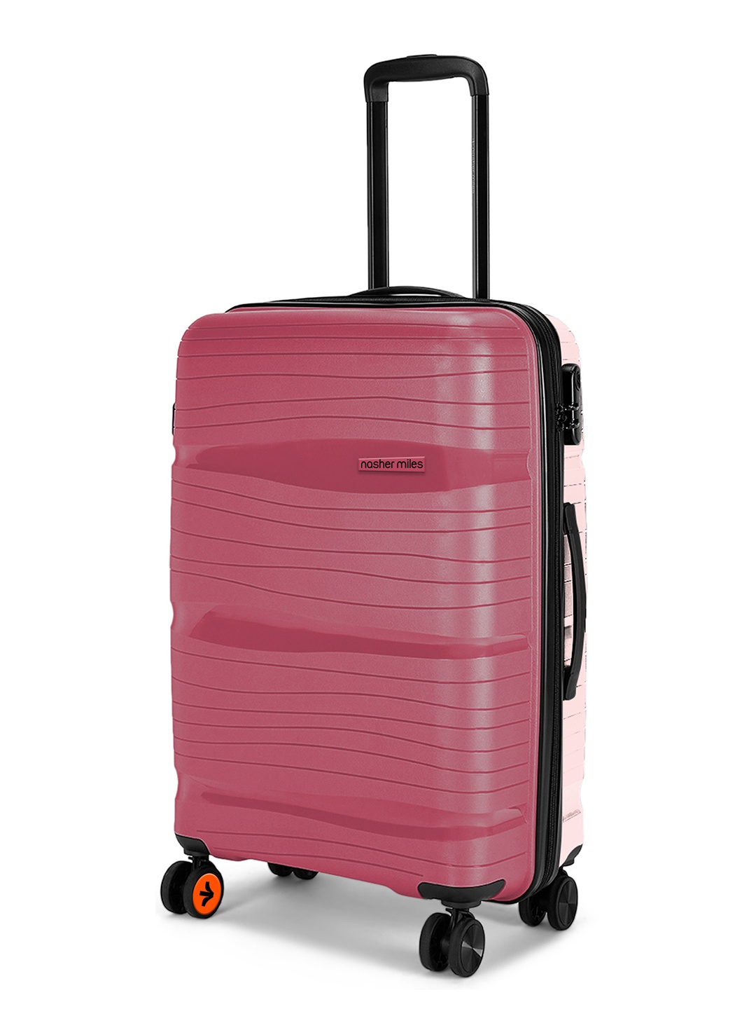 

Nasher Miles Nicobar Hard-Sided Colourblocked Trolley Bag, Pink