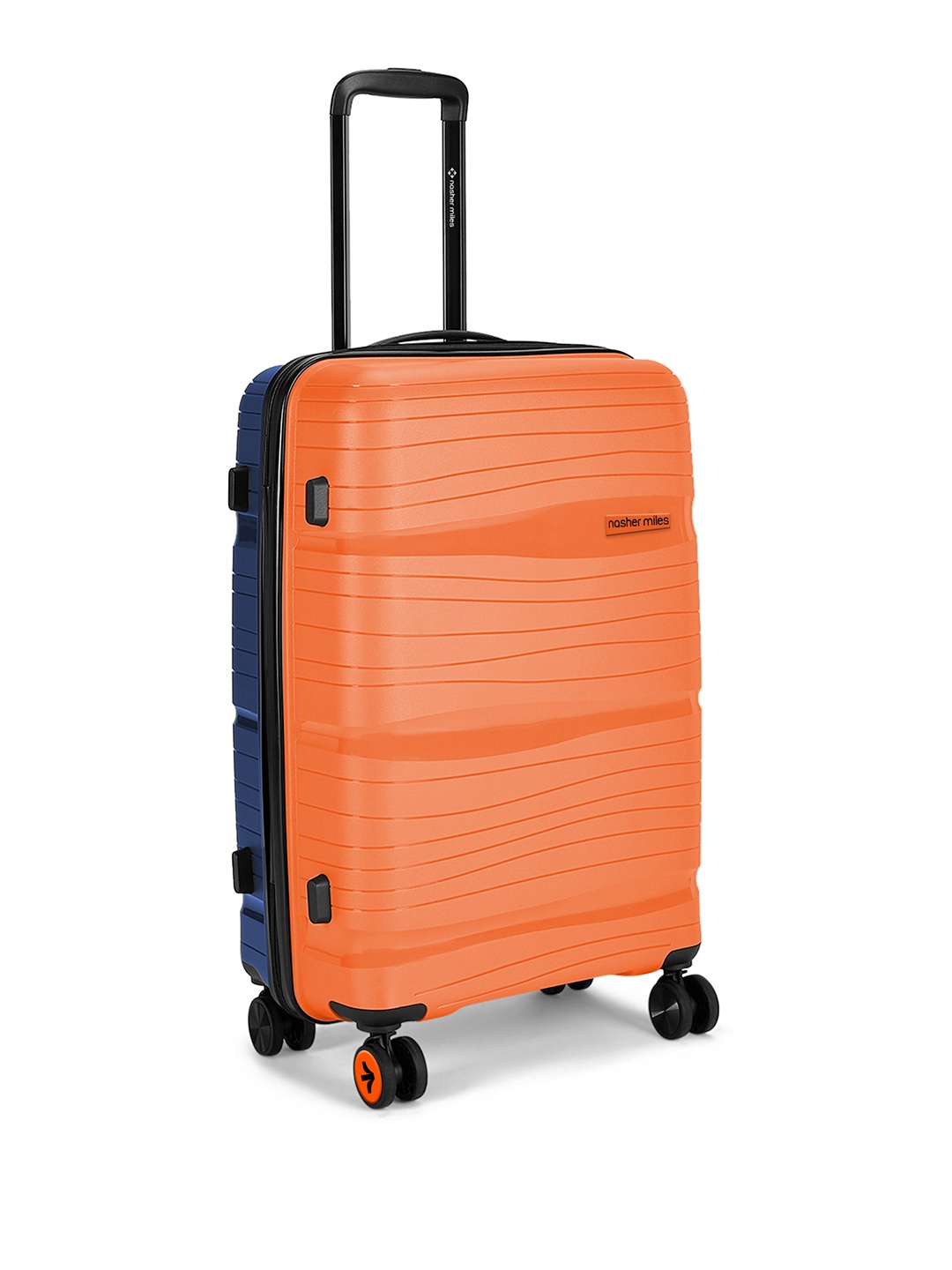 

Nasher Miles Orange Textured Hard-Sided Polypropylene Medium Trolley Bag