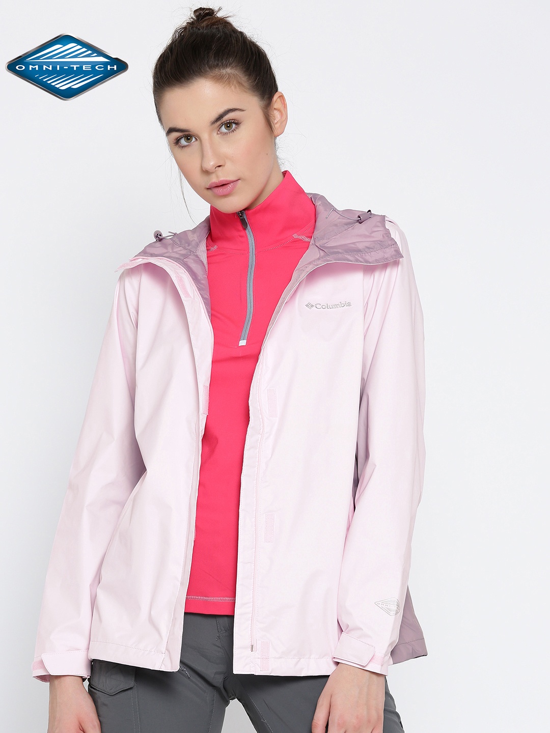 

Columbia Pink Arcadia II Outdoor Rain Jacket
