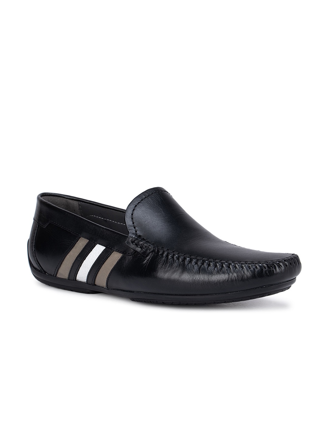 

ROSSO BRUNELLO Men Black Leather Loafers