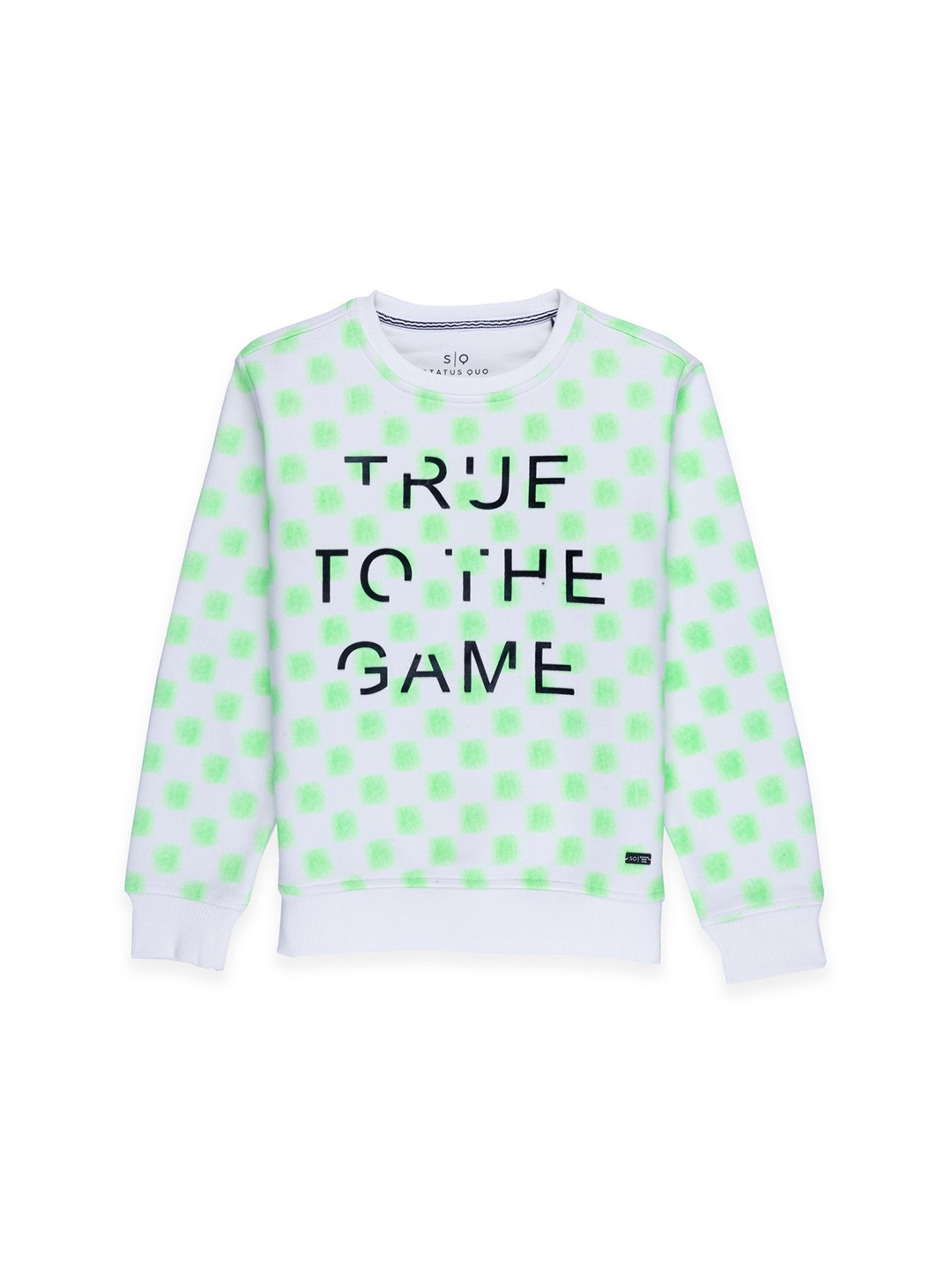 

Status Quo Boys Green Printed Sweatshirt