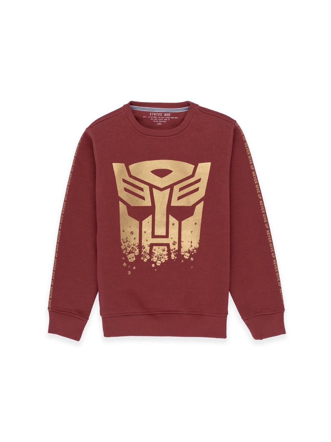 

Status Quo Boys Rust and Gold Toned Graphic Printed Sweatshirt