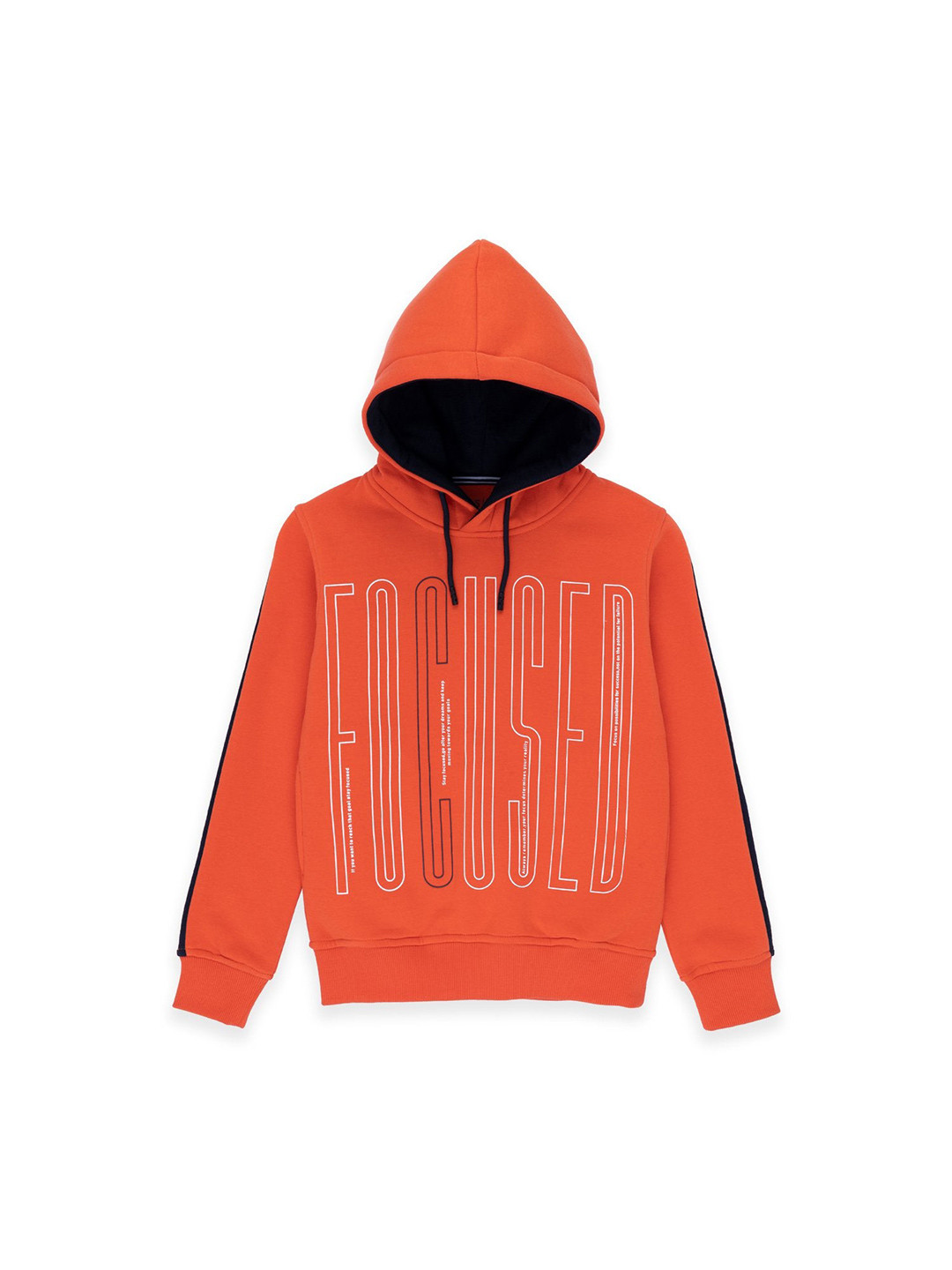 

Status Quo Boys Orange Typography Printed Sweatshirt