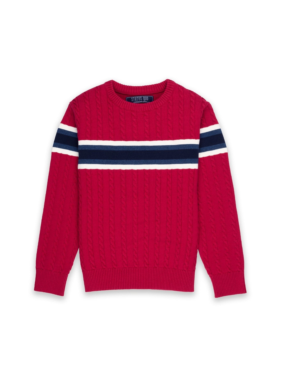 

Status Quo Boys Red & Black Colourblocked Pullover