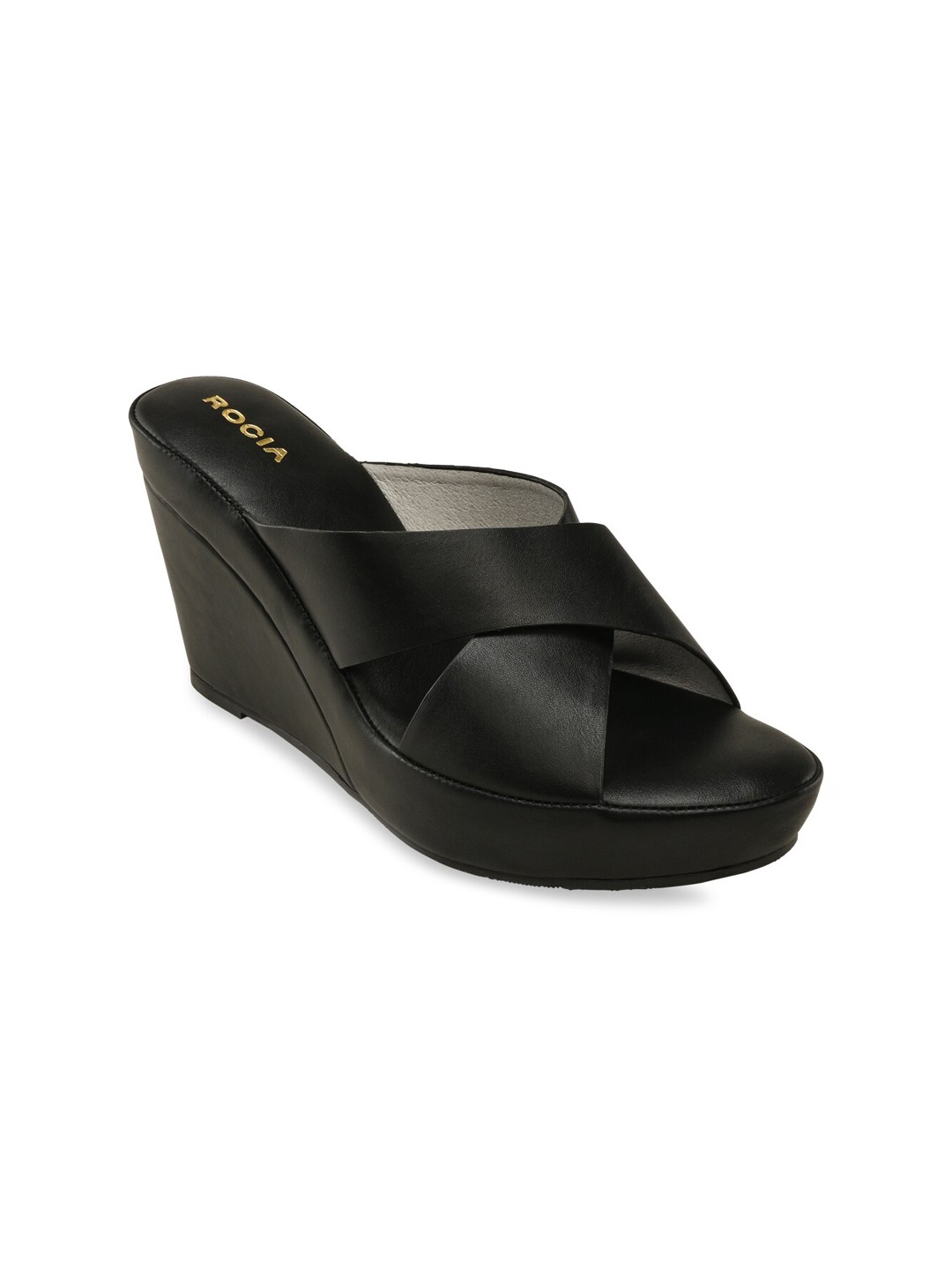 

Rocia Black Wedge Sandals