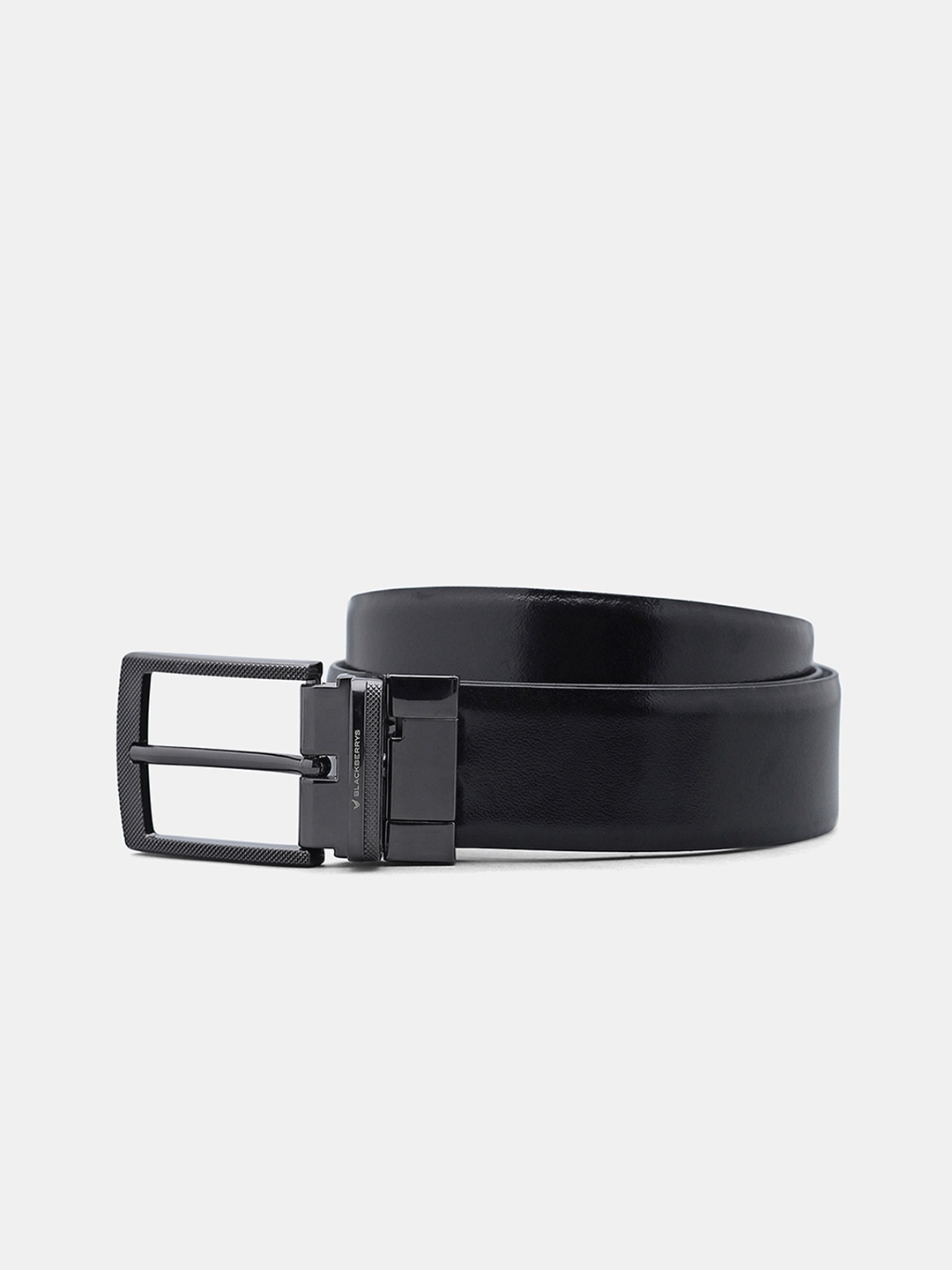 

Blackberrys Men Textured Leather Belt, Black