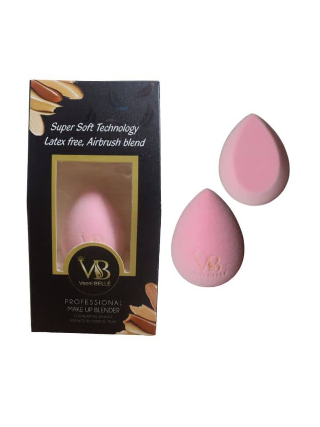 

Veoni BELLE Super Soft Latex Free Airbrush Blend Professional Makeup Blender - Pink