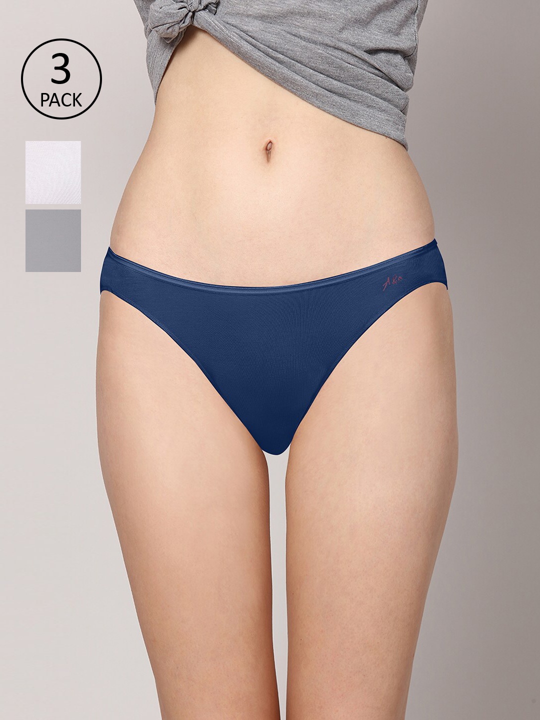 

Ashleyandalvis Women Pack of 3 Anti-Bacterial Anti Odour Modal Bikini AA-BK-SW-MG-CB, Blue