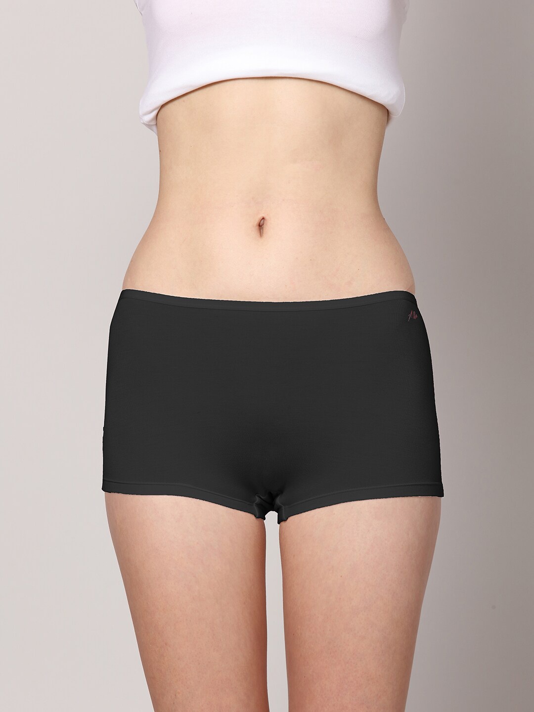 

Ashleyandalvis Women Pack of 1 Anti-Bacterial Anti Odour Modal Boyshort AA-BS-EB, Black
